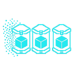 Chunky pixel-art icon of three isolated cube containers, one per environment.